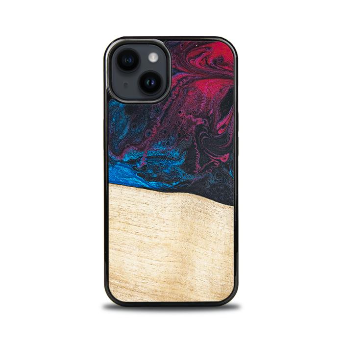 iPhone 14 Handyhülle aus Harz und Holz - Synergy#F9