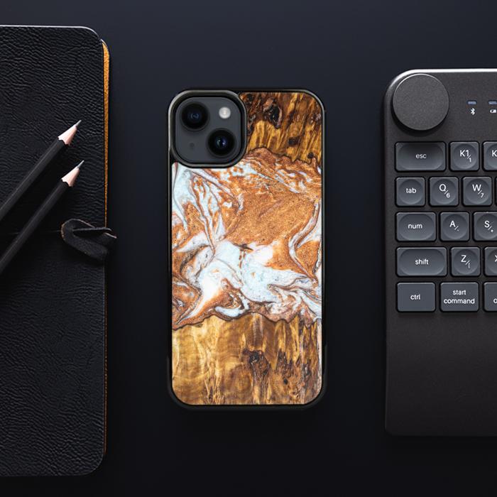 iPhone 15 Plus Resin & Wood Phone Case - Synergy#E18