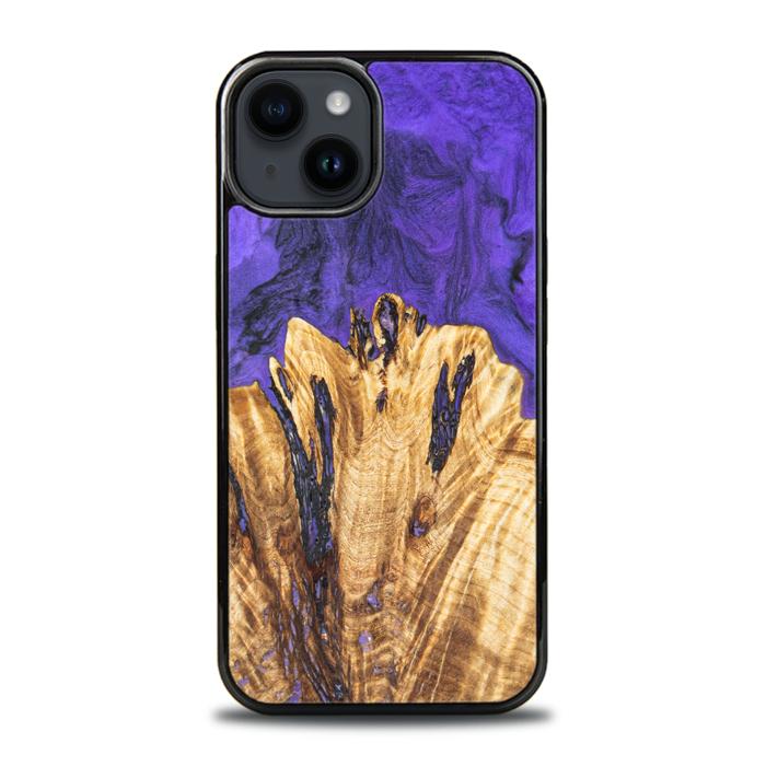 iPhone 15 Plus Etui na telefon z żywicy i drewna - Synergy#E22