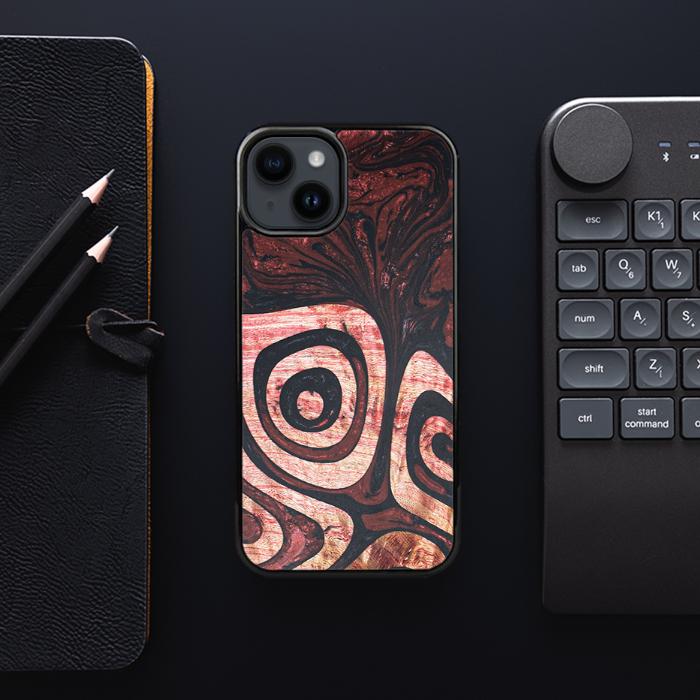iPhone 15 Plus Handyhülle aus Harz und Holz - Synergy#F32