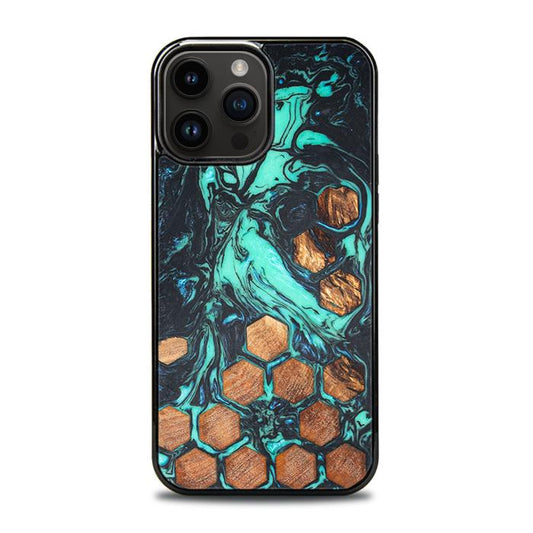 iPhone 15 Pro Max Handyhülle aus Harz und Holz - Synergy#F23