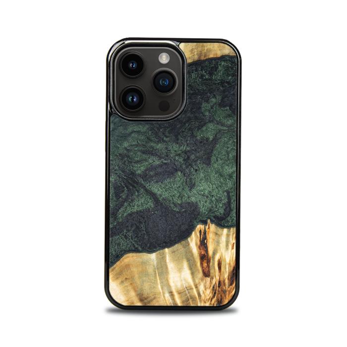 iPhone 15 Pro Handyhülle aus Harz und Holz - Synergy#E14