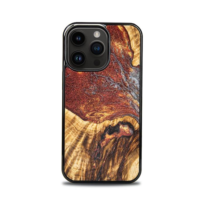 iPhone 15 Pro Etui na telefon z żywicy i drewna - Synergy#E9