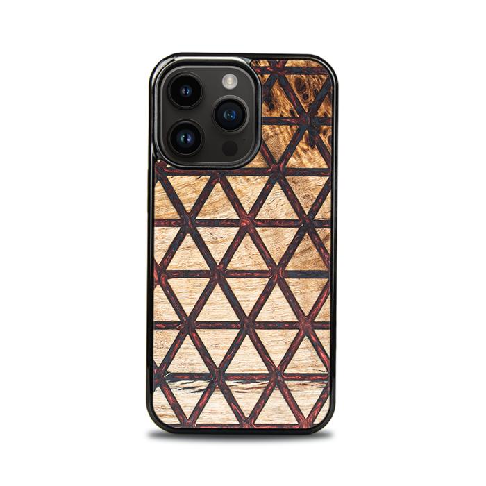 iPhone 15 Pro Handyhülle aus Harz und Holz - Synergy#F22