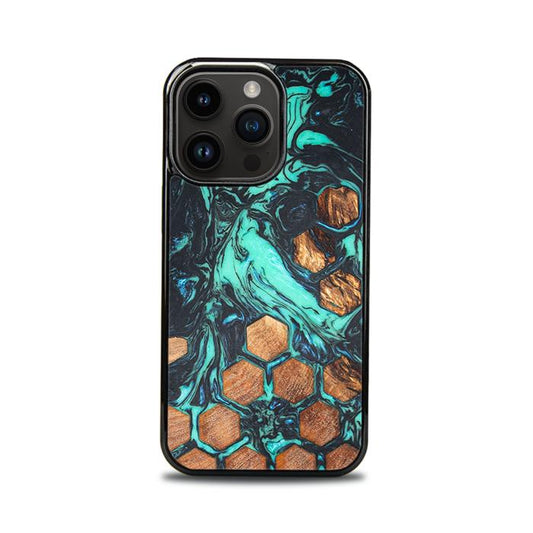 iPhone 15 Pro Handyhülle aus Harz und Holz - Synergy#F23