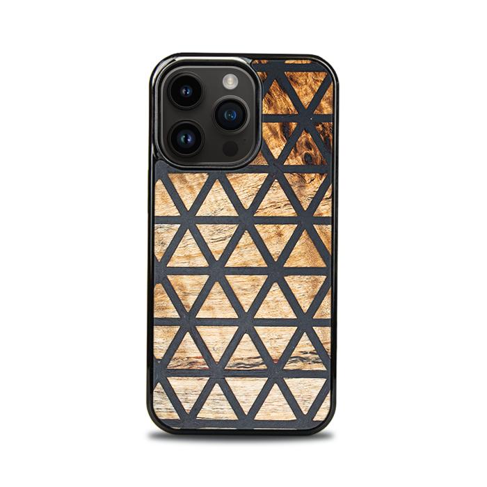 iPhone 15 Pro Handyhülle aus Harz und Holz - Synergy#F29