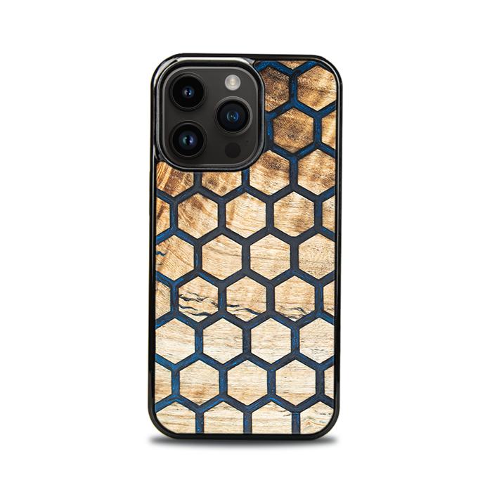 iPhone 15 Pro Handyhülle aus Harz und Holz - Synergy#F36