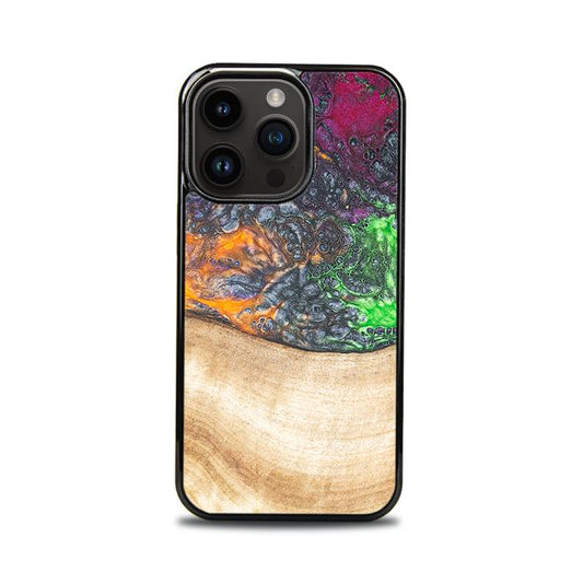 iPhone 15 Pro Handyhülle aus Harz und Holz - Synergy#F6