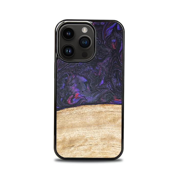 iPhone 15 Pro Handyhülle aus Harz und Holz - Synergy#F7