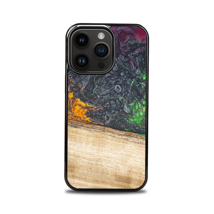 iPhone 15 Pro Handyhülle aus Harz und Holz - Synergy#F8