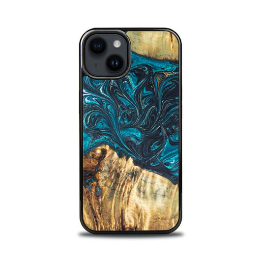 iPhone 15 Handyhülle aus Harz und Holz - Synergy#E12