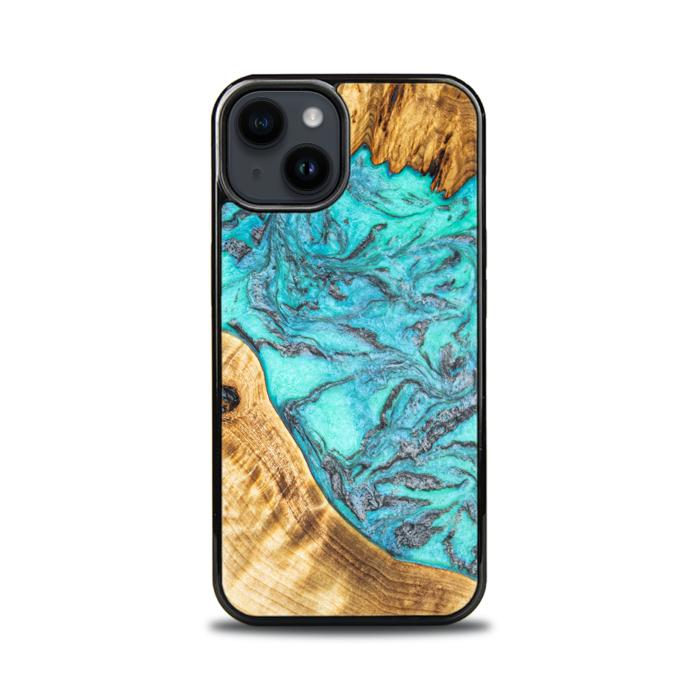 iPhone 15 etui na telefon z żywicy i drewna - Synergy#E13