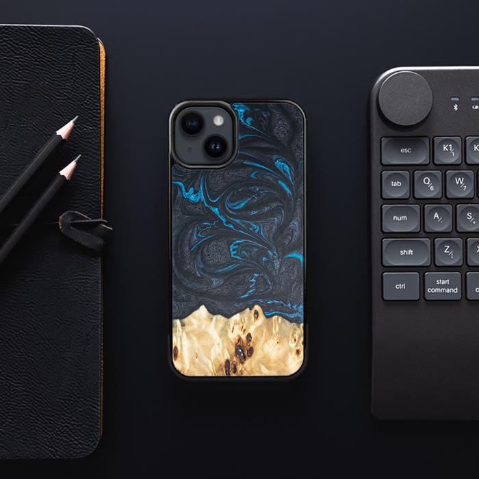 iPhone 15 Handyhülle aus Harz und Holz - Synergy#F21