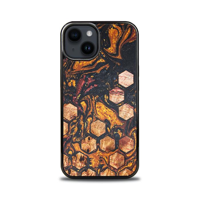 iPhone 15 Handyhülle aus Harz und Holz - Synergy#F38