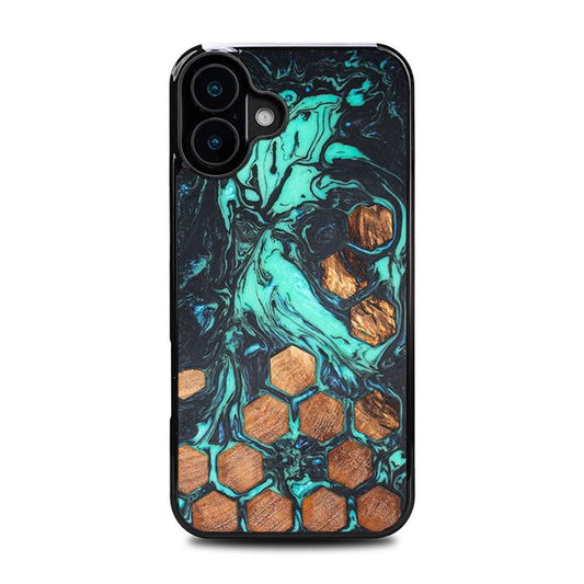 iPhone 16 Plus Handyhülle aus Harz und Holz - Synergy#F23