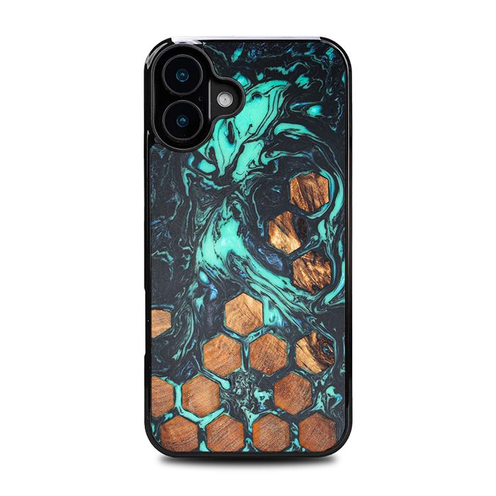 iPhone 16 Plus Handyhülle aus Harz und Holz - Synergy#F28