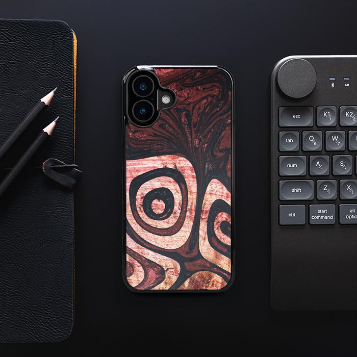 iPhone 16 Plus Handyhülle aus Harz und Holz - Synergy#F32