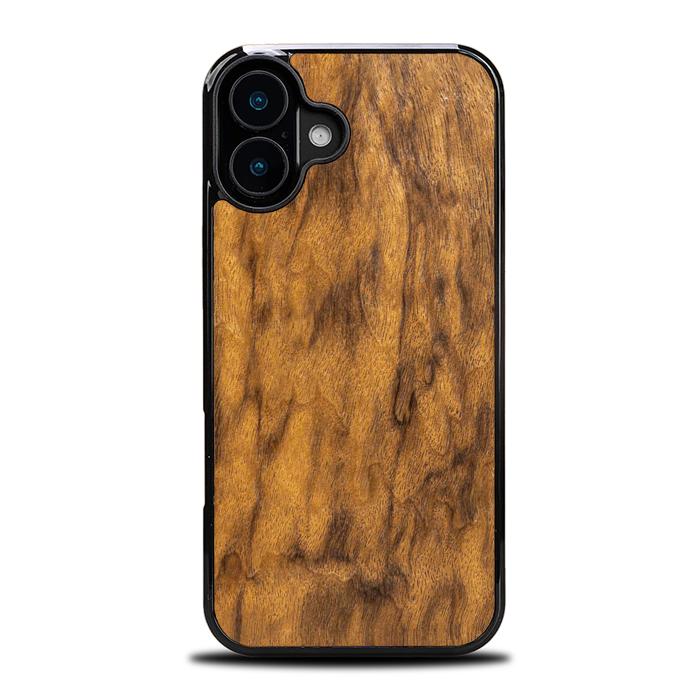 iPhone 16 Plus Handyhülle aus Holz - Imbuia