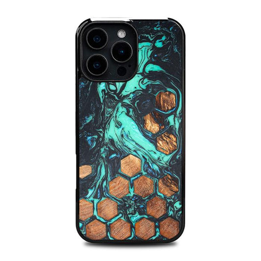 iPhone 16 Pro Max Handyhülle aus Harz und Holz - Synergy#F23