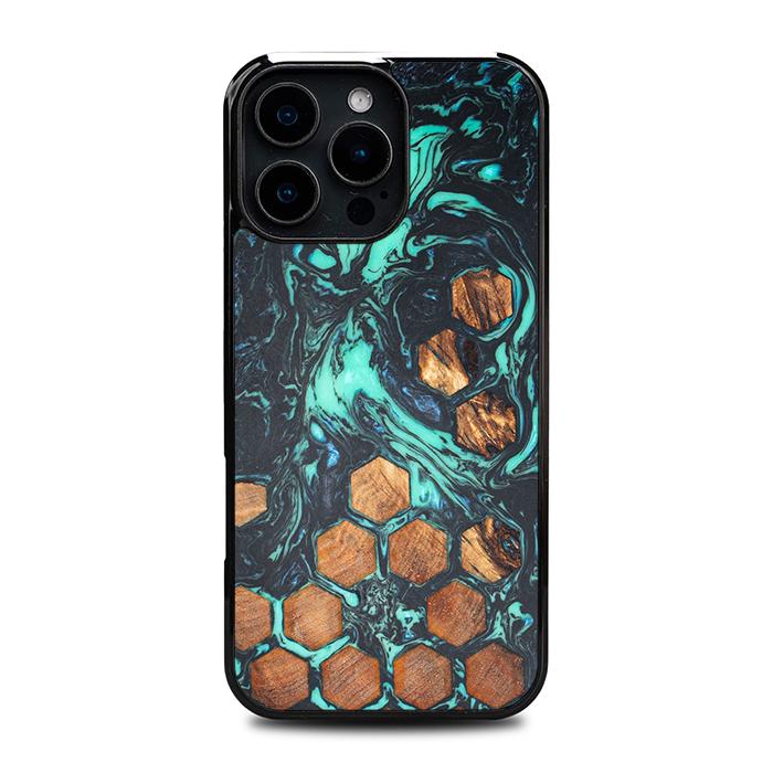 iPhone 16 Pro Max Handyhülle aus Harz und Holz - Synergy#F28