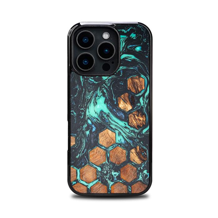 iPhone 16 Pro Handyhülle aus Harz und Holz - Synergy#F28