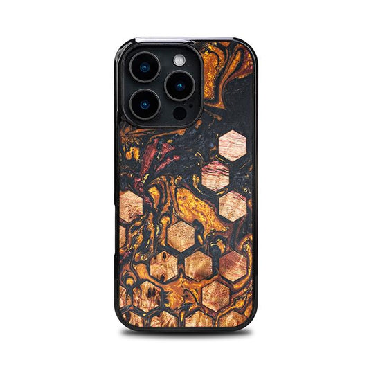 iPhone 16 Pro Handyhülle aus Harz und Holz - Synergy#F38