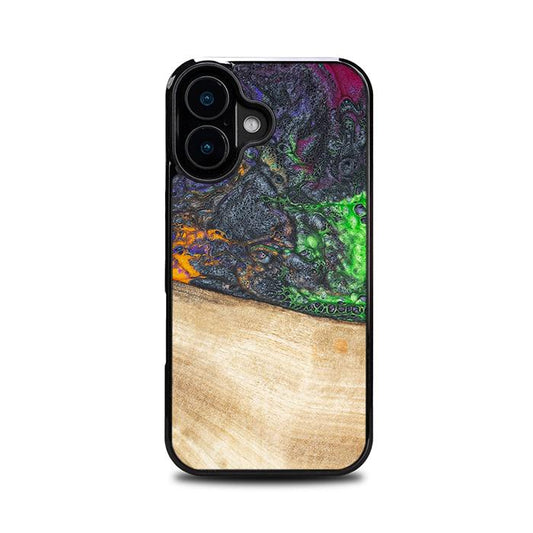 iPhone 16 Handyhülle aus Harz und Holz - Synergy#F10