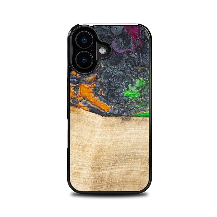 iPhone 16 Handyhülle aus Harz und Holz - Synergy#F16