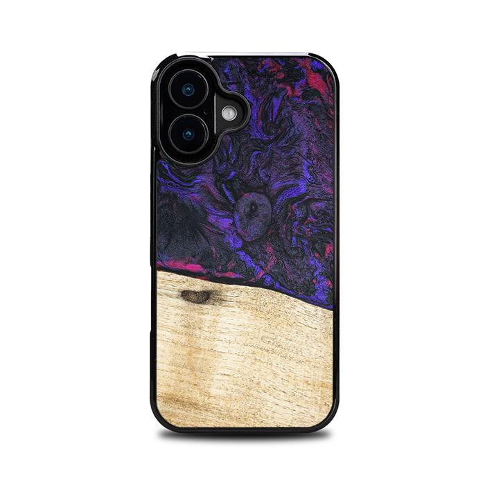 iPhone 16 Handyhülle aus Harz und Holz - Synergy#F18