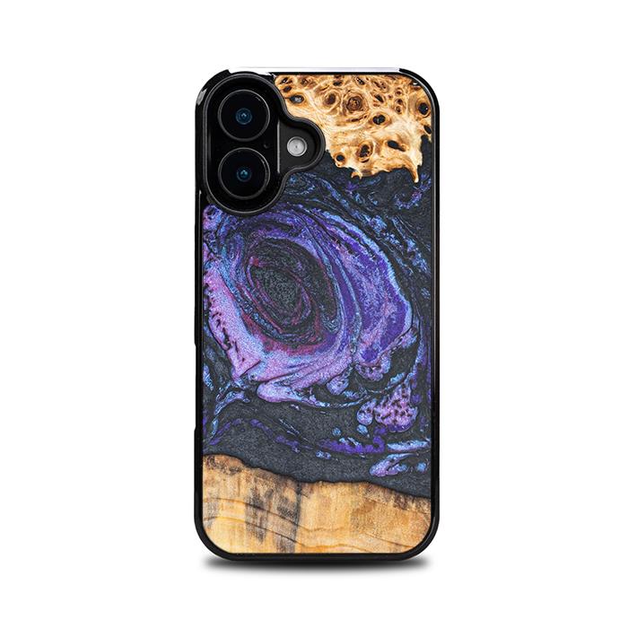 iPhone 16 Handyhülle aus Harz und Holz - Synergy#F24