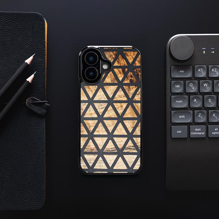 iPhone 16 Handyhülle aus Harz und Holz - Synergy#F29