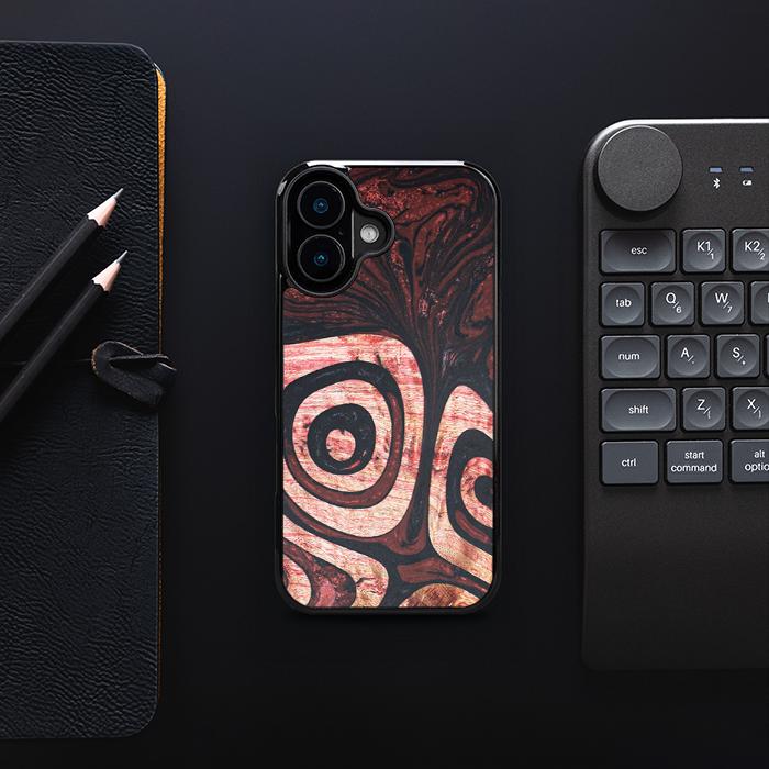 iPhone 16 Handyhülle aus Harz und Holz - Synergy#F32