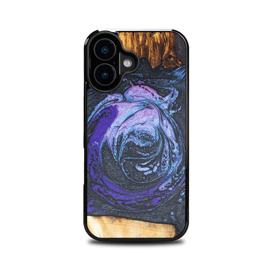 iPhone 16 Handyhülle aus Harz und Holz - Synergy#F34