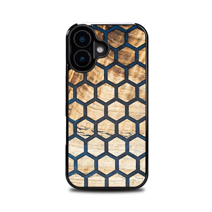 iPhone 16 Handyhülle aus Harz und Holz - Synergy#F36