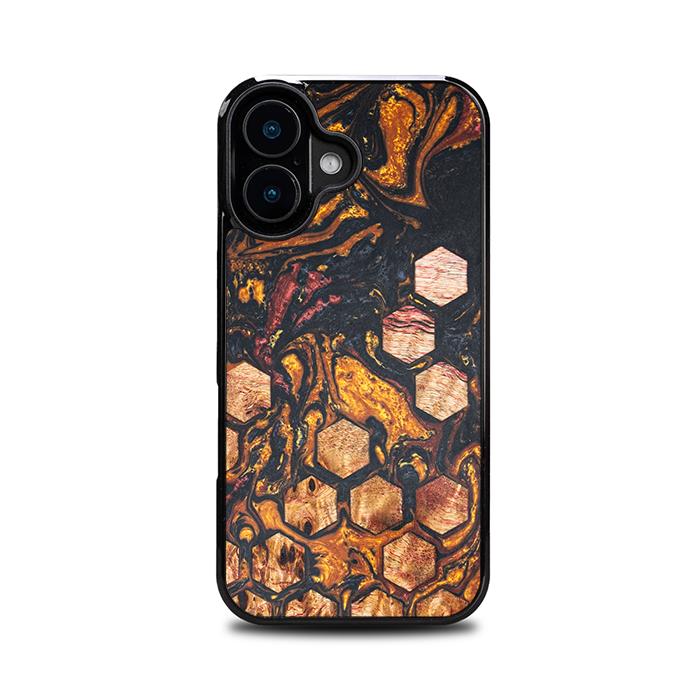 iPhone 16 Handyhülle aus Harz und Holz - Synergy#F38
