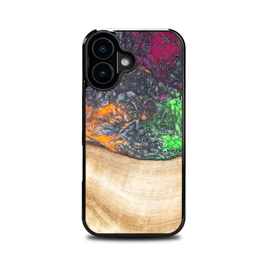iPhone 16 Handyhülle aus Harz und Holz - Synergy#F6