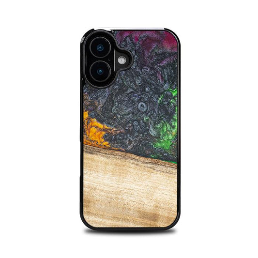 iPhone 16 Handyhülle aus Harz und Holz - Synergy#F8