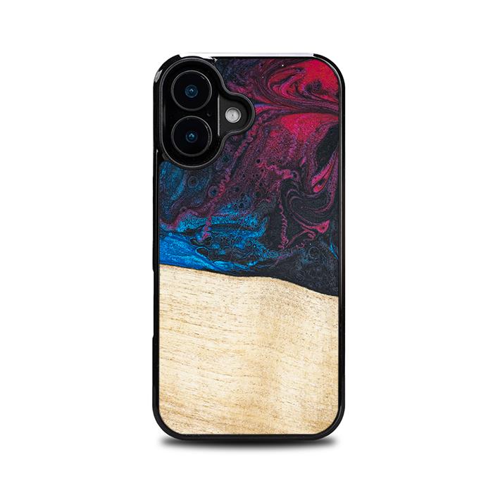 iPhone 16 Handyhülle aus Harz und Holz - Synergy#F9