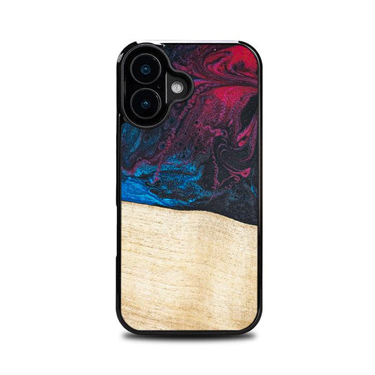 iPhone 16 Handyhülle aus Harz und Holz - Synergy#F9