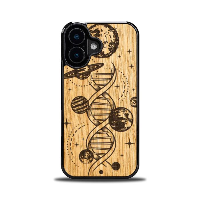 iPhone 16 Handyhülle aus Holz - Space DNA (Eiche)