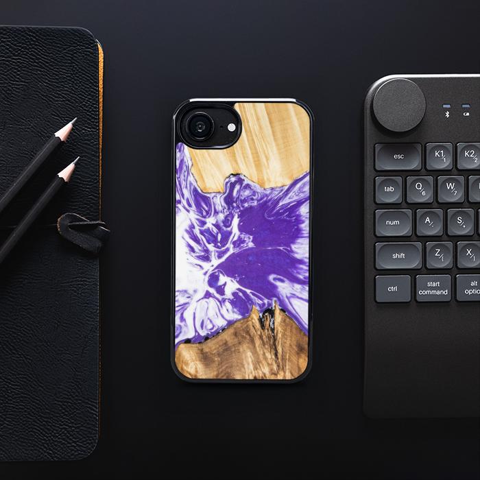 iPhone Obudowa telefonu z żywicy i drewna 16e - Synergy# A78