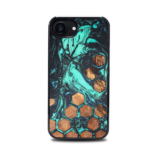 iPhone 16e Handyhülle aus Harz und Holz - Synergy#F23
