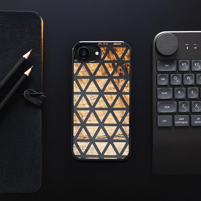 iPhone 16e Handyhülle aus Harz und Holz - Synergy#F29
