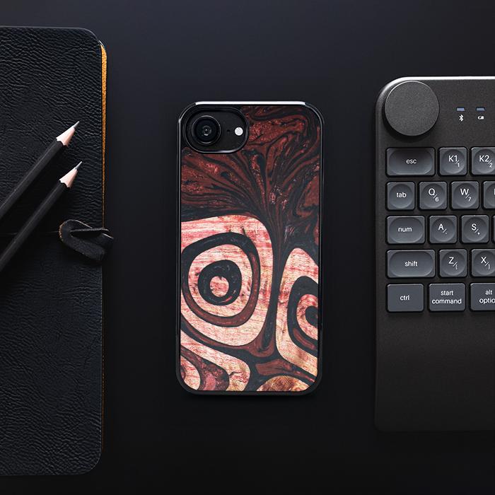 iPhone 16e Handyhülle aus Harz und Holz - Synergy#F32