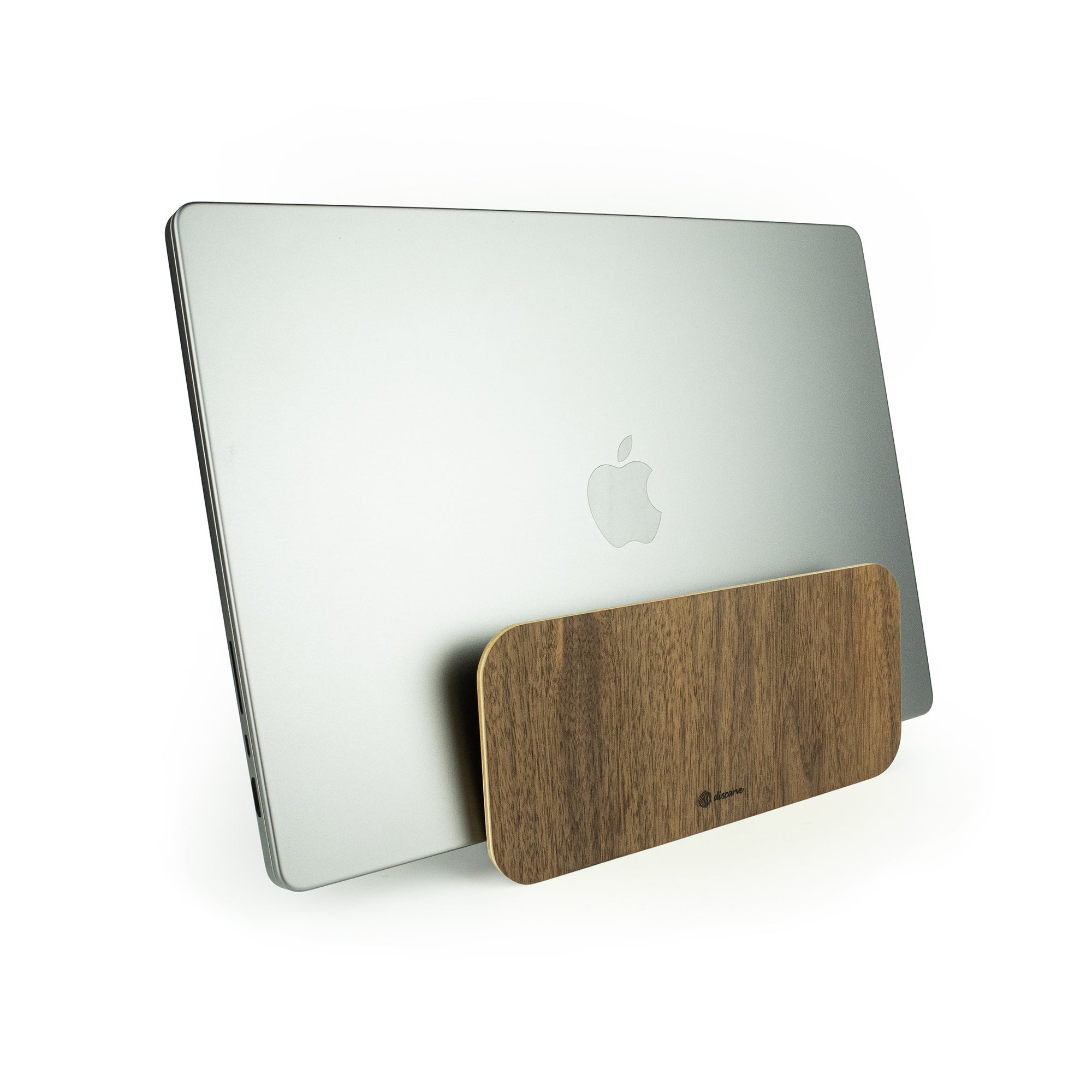 Laptop Holder for Desk Setup American Walnut - Black Steel