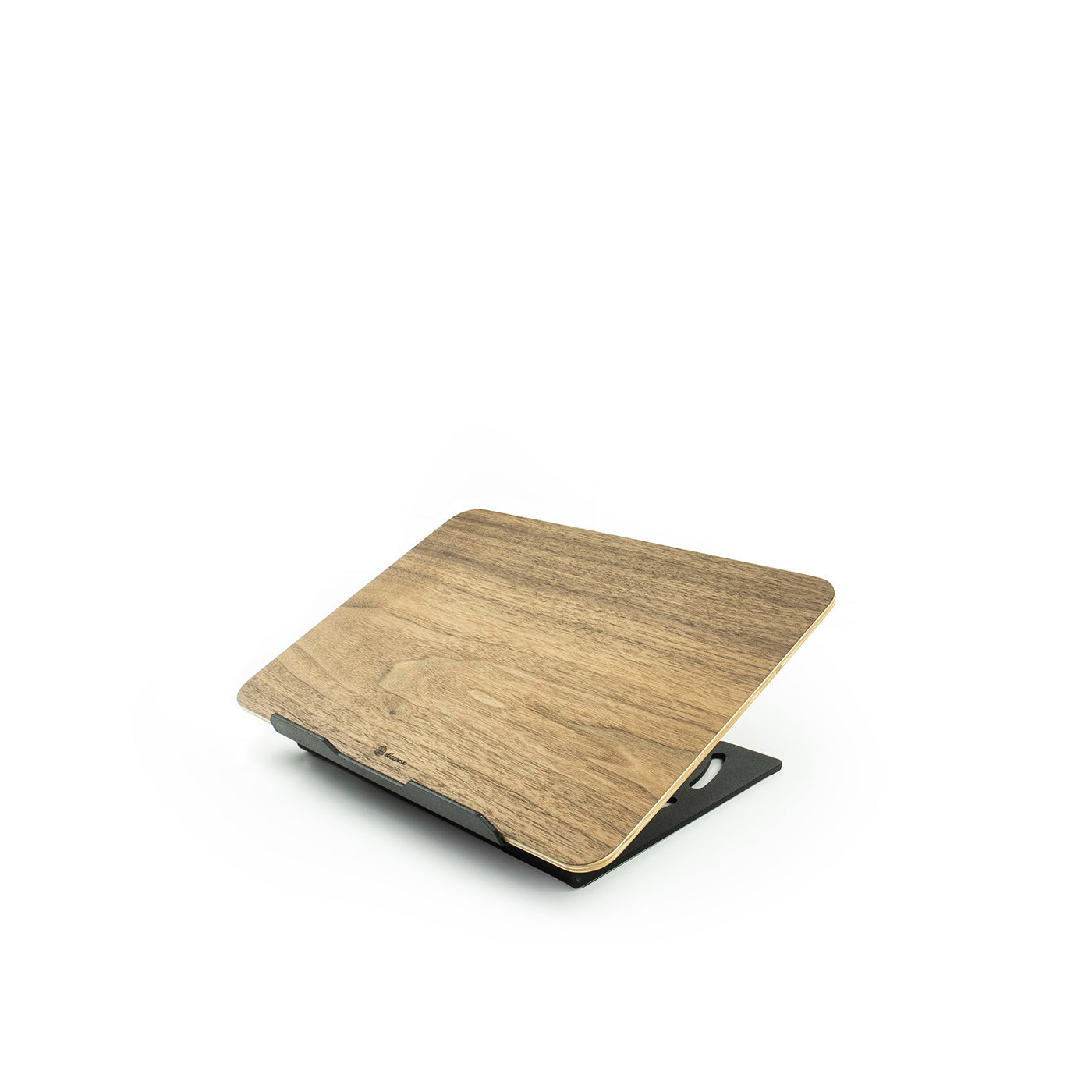 Laptop Riser Walnut - Black Steel