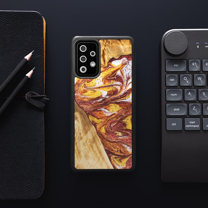 Samsung Galaxy A52 5G Handyhülle aus Harz und Holz - Synergy#E4