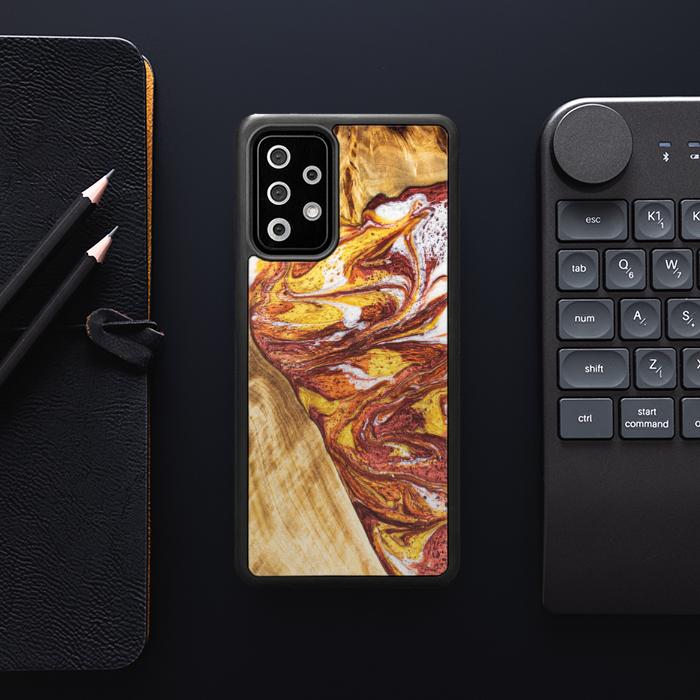 Samsung Galaxy A72 5G Handyhülle aus Harz und Holz - Synergy#E4