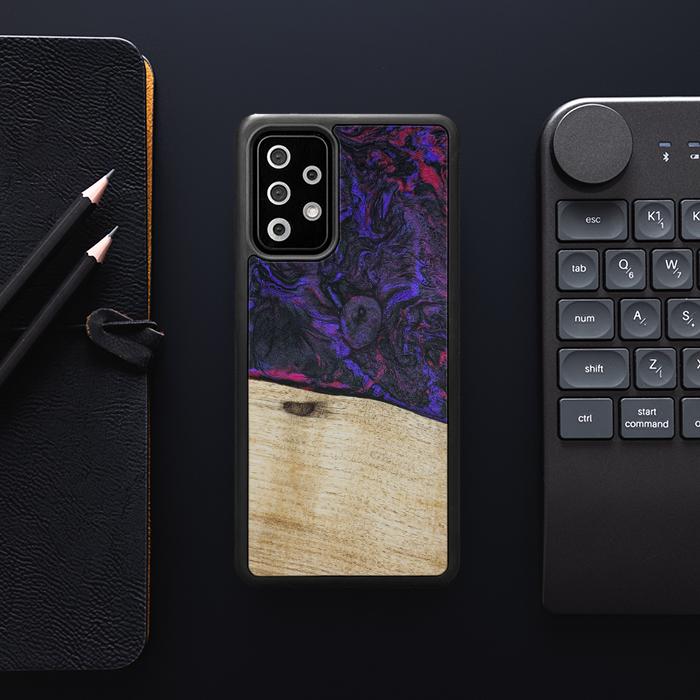 Samsung Galaxy A72 5G Handyhülle aus Harz und Holz - Synergy#F18