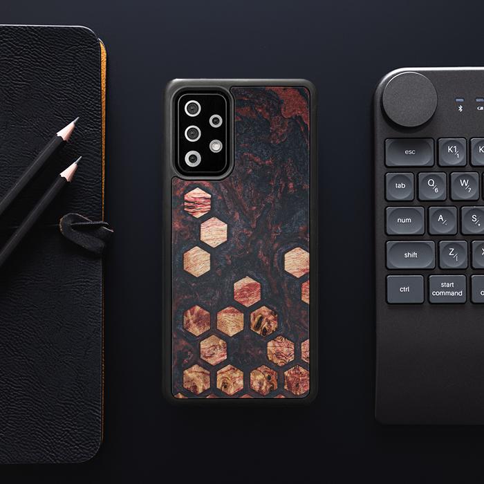 Samsung Galaxy A72 5G Handyhülle aus Harz und Holz - Synergy#F27
